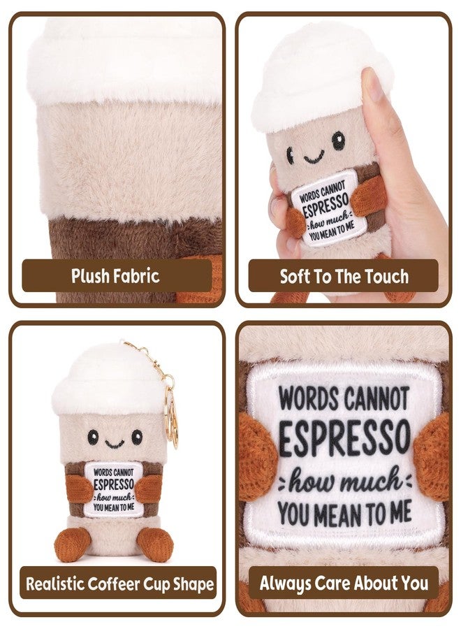 A AIFAMY Positive Coffee Plush, 4.3 inches Espresso Cup Stuffed Toy - Drink Plush for Coffee Lovers - Image 3
